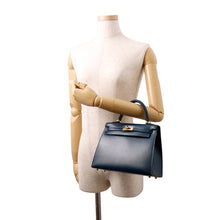 Load image into Gallery viewer, HERMES Kelly Sellier Blue de Prusse Box Calf Leather Size 25