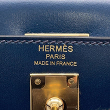 Load image into Gallery viewer, HERMES Kelly Sellier Blue de Prusse Box Calf Leather Size 25