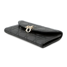 Load image into Gallery viewer, Dior Cannage My Dior Violet Wallet BlackS6029ONMJ Lambskin