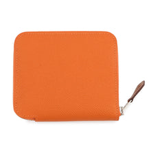 Load image into Gallery viewer, HERMES Azap compact silk in Orange Epsom