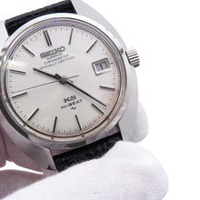 Load image into Gallery viewer, SEIKO King Seiko 45KS Superior Chronometer W37mm Stainless Steel Leather Silver Dial4502ー8010