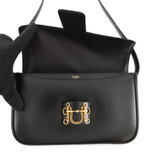Load image into Gallery viewer, HERMES Sologne Black Box Calf Leather