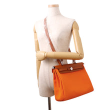 将图像加载到图库查看器中,HERMES Herbag zip Orange minyan Toile Officer Bash Hunter Size PM