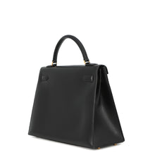 Load image into Gallery viewer, HERMES Kelly Sellier Black Box Calf Leather Size 32