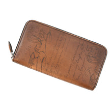 Load image into Gallery viewer, Berluti Calligraphy Zip Around Long Wallet Brown Leather