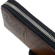 Load image into Gallery viewer, Berluti Calligraphy Zip Around Long Wallet Brown Leather