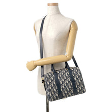 将图像加载到图库查看器中,Dior Groove25 Oblique Jacquard Bag Navy/BeigeM1365UTZQ Canvas Leather Size Medium