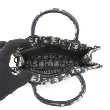 Load image into Gallery viewer, Dior Book Tote Oblique Embroidery Navy/BeigeS5573CRIW Canvas Size Mini