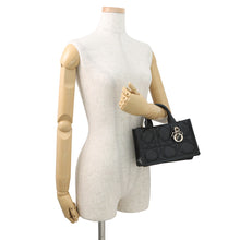Load image into Gallery viewer, Dior Macrocannage Book Tote BlackS5573OWHP Calf Leather Size Mini