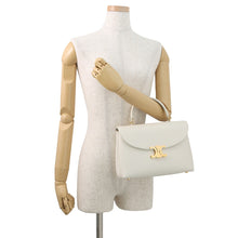 将图像加载到图库查看器中,CELINE Nino Bag White117523GG2 Smooth Satined Calf Leather Size Medium