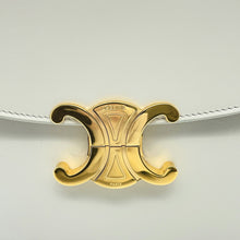 Load image into Gallery viewer, CELINE Nino Bag White117523GG2 Smooth Satined Calf Leather Size Medium