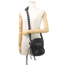 Load image into Gallery viewer, BALENCIAGA Le Cagoule Cross Body Bag Black719065 Denim