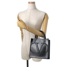 将图像加载到图库查看器中,Valentino Garavani V Logo Walk 2-way Bag BlackUW2B0H23QEL Leather Size Small