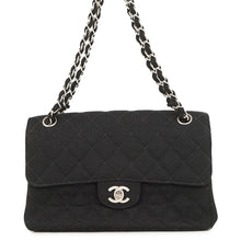 将图像加载到图库查看器中,CHANEL Double Face ChainShoulder Bag Black Cotton