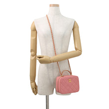 Load image into Gallery viewer, CHANEL Matelasse Vanity 2way Bag PinkAS3318 Lambskin