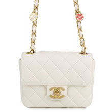 Load image into Gallery viewer, CHANEL Mini Matelasse Medal ChainShoulder Bag WhiteAS3738 Lambskin
