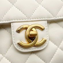 Load image into Gallery viewer, CHANEL Mini Matelasse Medal ChainShoulder Bag WhiteAS3738 Lambskin