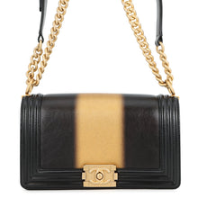 将图像加载到图库查看器中,CHANEL Boy Chanel Chain Shoulder Bag Black/GoldA67086 Leather Size 25