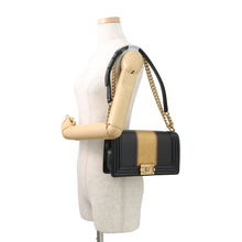Load image into Gallery viewer, CHANEL Boy Chanel Chain Shoulder Bag Black/GoldA67086 Leather Size 25