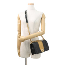 Load image into Gallery viewer, CHANEL Boy Chanel Chain Shoulder Bag Black/GoldA67086 Leather Size 25