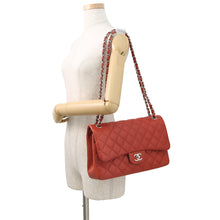 Load image into Gallery viewer, CHANEL Matelasse Chain Shoulder Bag RedA58600 Caviar Leather Size 30