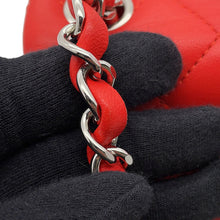 Load image into Gallery viewer, CHANEL Mini Matelasse Chain Shoulder Bag RedA35200 Lambskin Size 17
