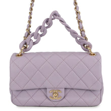Load image into Gallery viewer, CHANEL Matelasse Chain Shoulder Bag PurpleAS4789 Caviar Leather