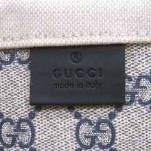 Load image into Gallery viewer, GUCCI Gucci Print Tote Bag Ivory/Navy772176 Canvas Leather