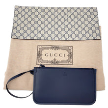 Load image into Gallery viewer, GUCCI Gucci Print Tote Bag Ivory/Navy772176 Canvas Leather