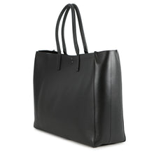 将图像加载到图库查看器中,Valentino Garavani V Logo Shopping Tote Bag Black5Y0B0C93JHH Leather