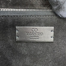 将图像加载到图库查看器中,Valentino Garavani V Logo Shopping Tote Bag Black5Y0B0C93JHH Leather