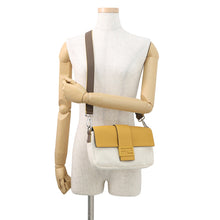Load image into Gallery viewer, FENDI Selleria baguette Yellow/Ivory7VA472 Leather Canvas