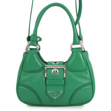 Load image into Gallery viewer, PRADA Re-Edition 2002 Moon Handbag Green1BA381 Padded Nappa Leather