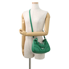 Load image into Gallery viewer, PRADA Re-Edition 2002 Moon Handbag Green1BA381 Padded Nappa Leather