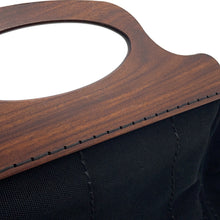 将图像加载到图库查看器中,PRADA Canapa Black1BG350 Canvas Wood