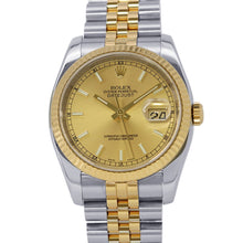 Load image into Gallery viewer, ROLEX Datejust W36mm Stainless Steel K18YG Champagne Dial116233