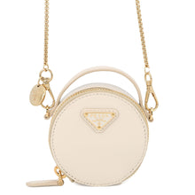 Load image into Gallery viewer, PRADA Triangle logo mini pouch with chain Beige1NT023 Enamel