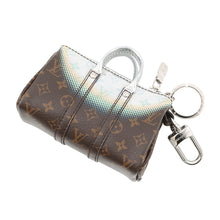 Load image into Gallery viewer, LOUIS VUITTON Mini Keepall Keychain Silver/BrownM01428 Monogram MetalicMirror