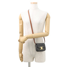 Load image into Gallery viewer, CELINE Triomphe Claude Mini Shoulder Pouch Tan10I512 PVC Leather