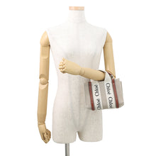 将图像加载到图库查看器中,Chloe Woody tote Beige/BrownCHC22AP237I2690U Linen Size Mini