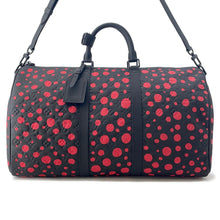 Load image into Gallery viewer, LOUIS VUITTON LV × YK Keepall Bandouliere Yayoi Kusama Noir/RedM21674 Taurillon Monogram Infinity Dot Size 50