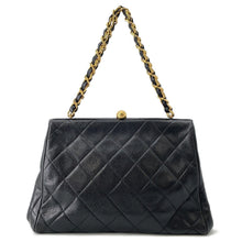 Load image into Gallery viewer, CHANEL Matelasse Kiss Lock ChainShoulder Black Caviar Leather