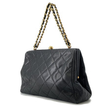 Load image into Gallery viewer, CHANEL Matelasse Kiss Lock ChainShoulder Black Caviar Leather