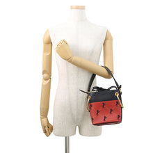 Load image into Gallery viewer, Chloe Roy 2-Way Bucket Shoulder Bag Red/BlackCHC18WS128A50647 Leather Canvas Size Mini