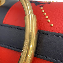 将图像加载到图库查看器中,Chloe Roy 2-Way Bucket Shoulder Bag Red/BlackCHC18WS128A50647 Leather Canvas Size Mini