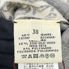 Load image into Gallery viewer, HERMES Jungle Love Short Sleeve Knit Size 38 Gray/White Cashmere46% Silk46% Nylon8%