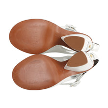 Load image into Gallery viewer, LOUIS VUITTON Trinity Line Heel Sandals White Leather Size 36