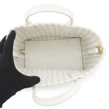 将图像加载到图库查看器中,Bottega Veneta INTRECCIATO Cabas White777608 Leather Size Mini