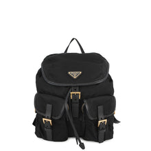 Load image into Gallery viewer, PRADA Triangle With logo Backpack BlackBZ0030 Nylon Leather
