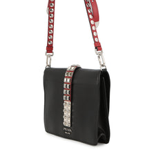 Load image into Gallery viewer, PRADA Electra Studded Shoulder Bag Black1BD120 Leather